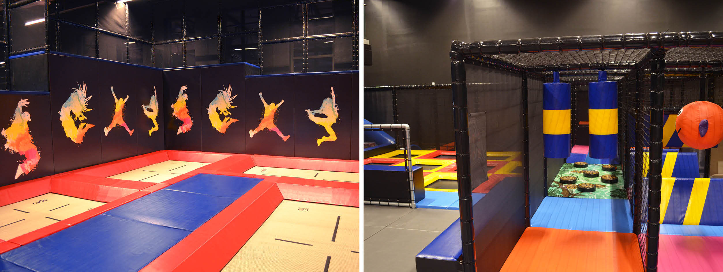 Trampoline park EPIC with Kids Ninja Course